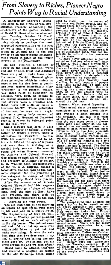 David T. Howard Business From Slavery to Riches- Oct. 17, 1920 Atl. Constitution