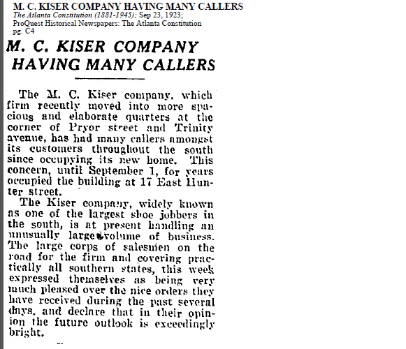 M.C. Kiser Co Sep 1923