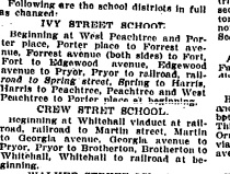 Ivy Street School - Redistricting 1905